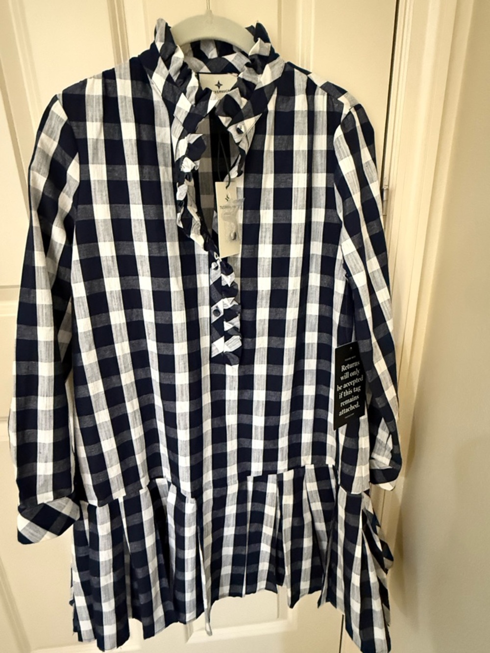Tuckernuck navy and White Gingham Tate Dress - Picture 2 of 9
